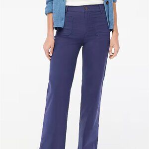 J Crew Lizzie high rise patch pocket wide leg pant